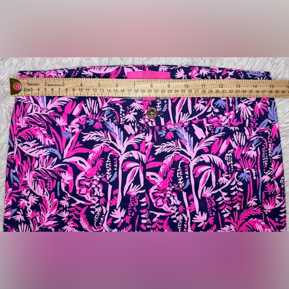LILLY PULITZER Kelly Skinny Ankle Pants Swing Of Things In Navy/Pink Women’s 2 - Picture 6 of 12